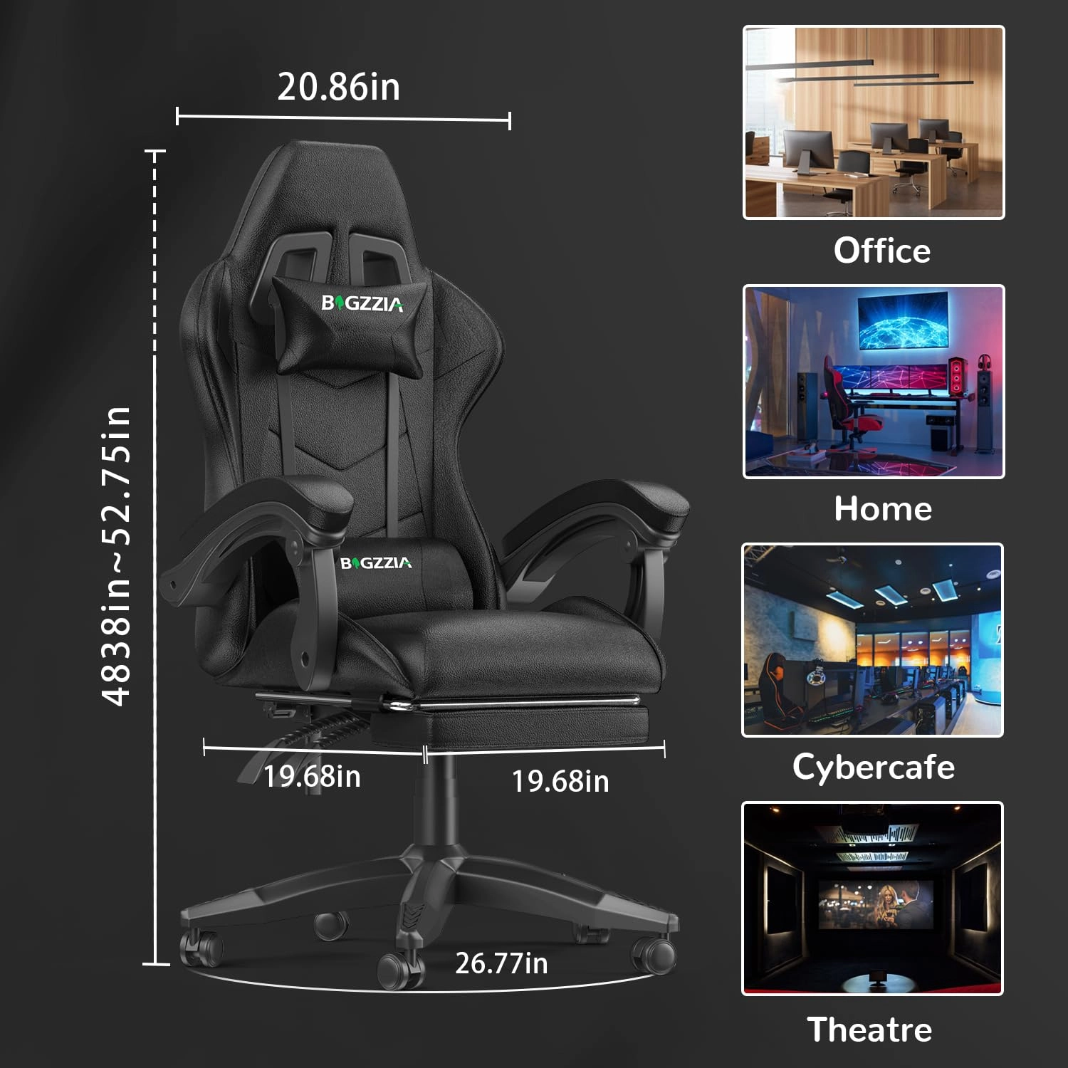 gaming chair - Red With Footrest