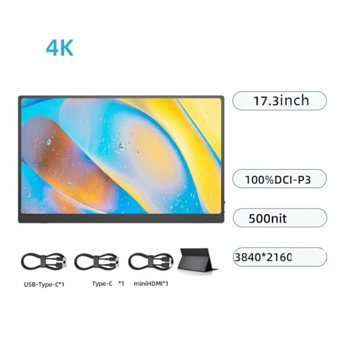 Portable Monitor - wpenshiDM125 17.3 inch 3840*2160