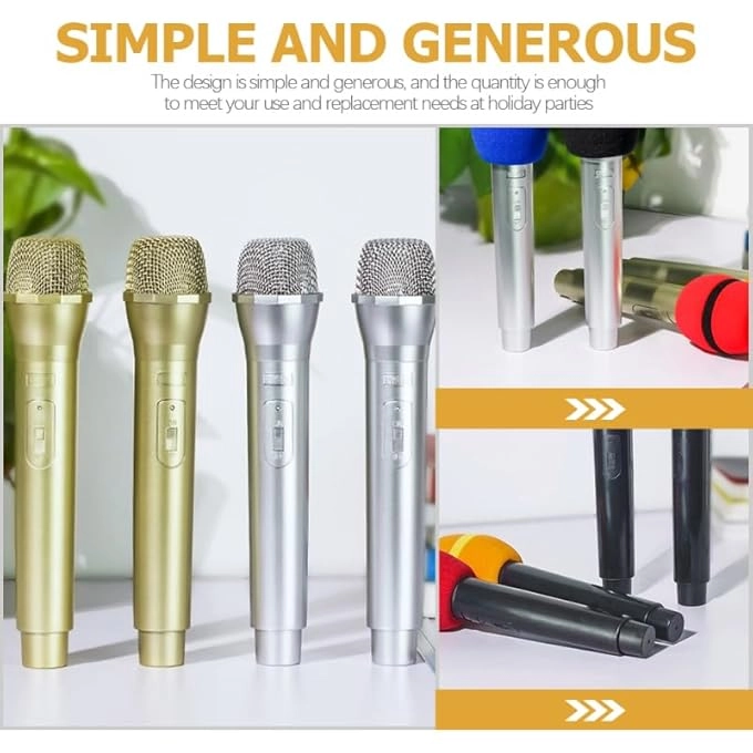 Fake Stage Microphone Props Wired Microphone Pack