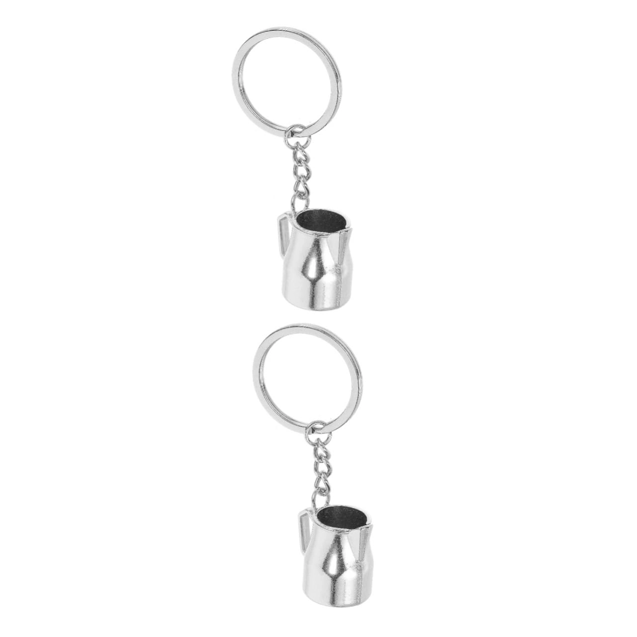 VALICLUD latte art pitcher keychain - 2pcs Silver