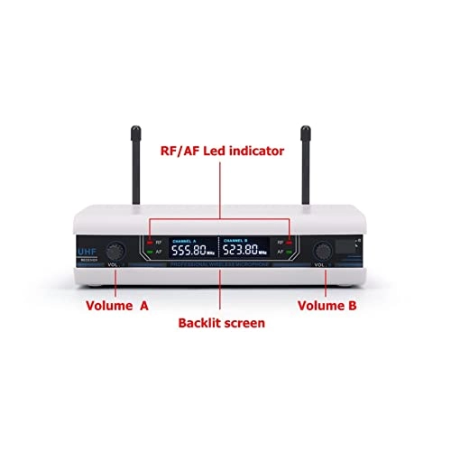 UHF Karaoke Wireless Microphone System - 2 pcs