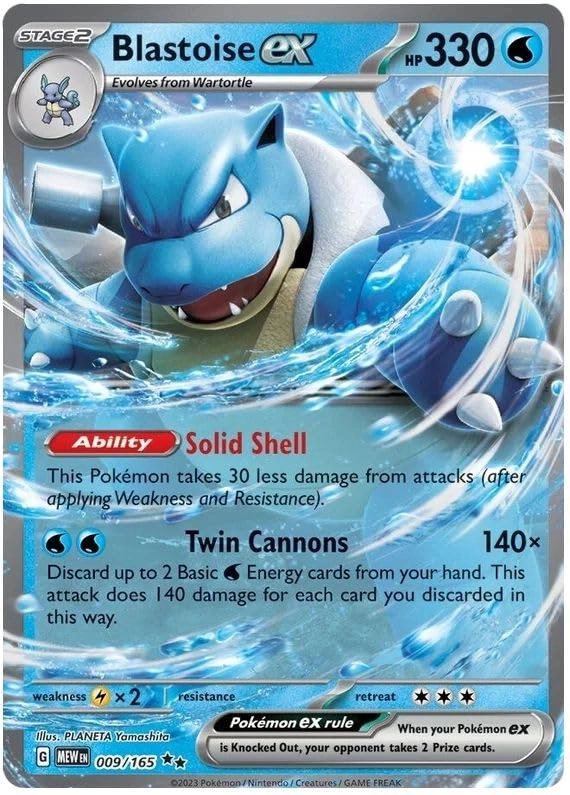 Titan Cards Pokemon Blastoise ex 009/165 - English + Toploader