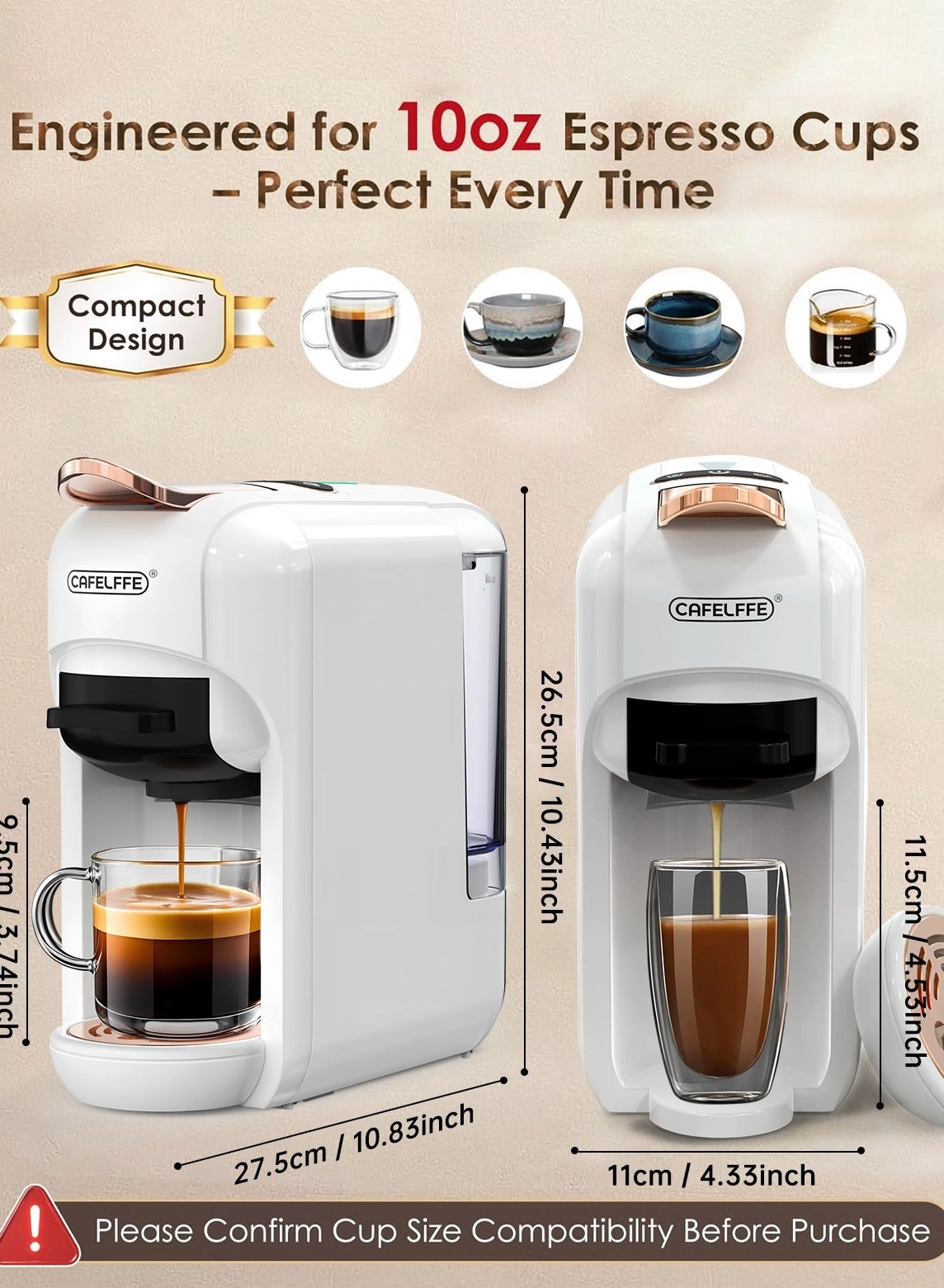 5-in-1 Automatic Capsule Coffee Machine - Hot & Cold, 7-Level LED, Multi-Capsule Compatible