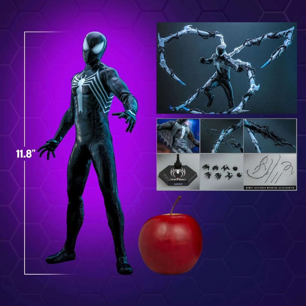 Peter Parker (Black Suit) Sixth Scale Collectible Figure - Marvel