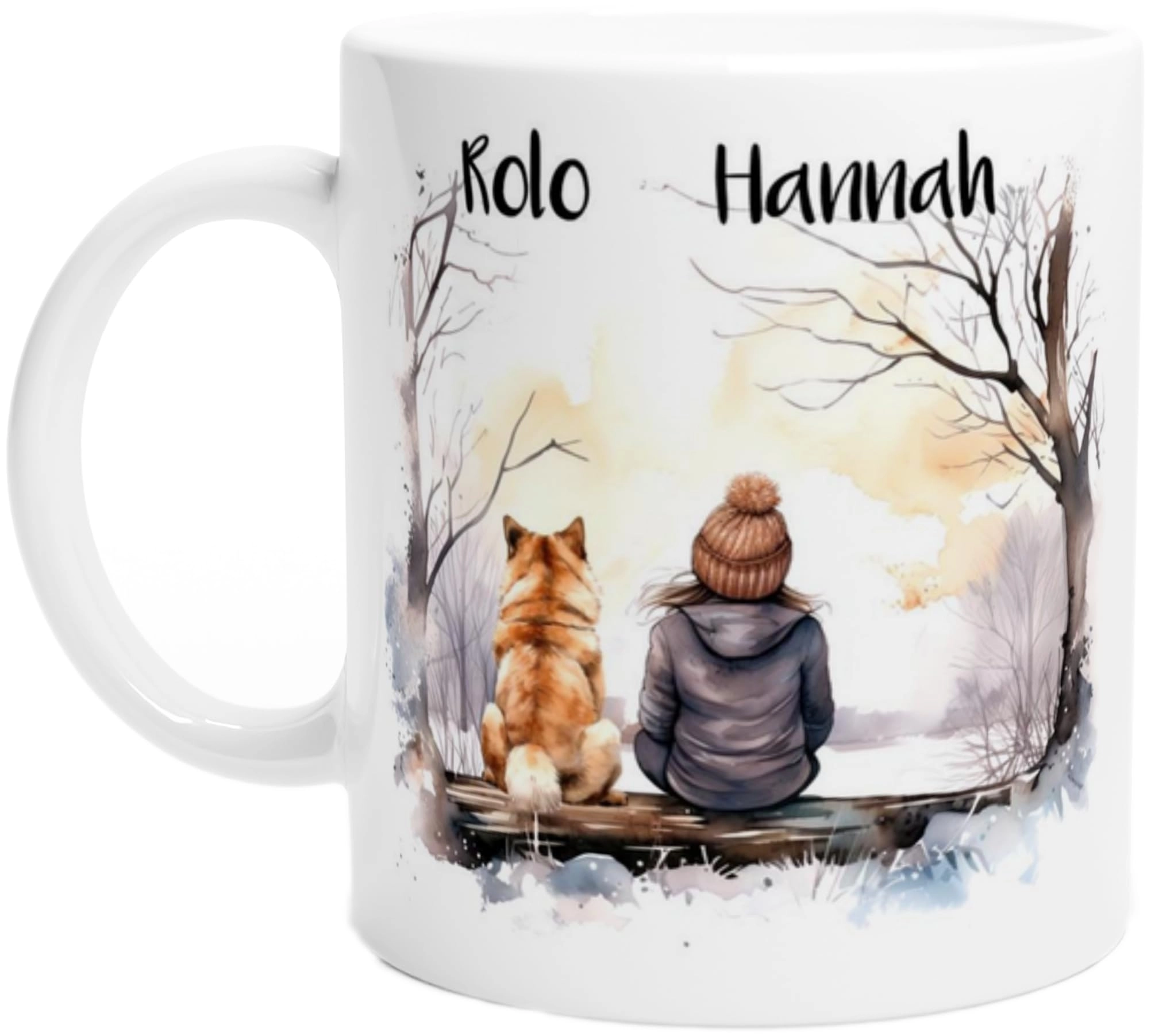 engravables Winter Woman & Dog 2 Reusable Cup - 1 pcs Personalised