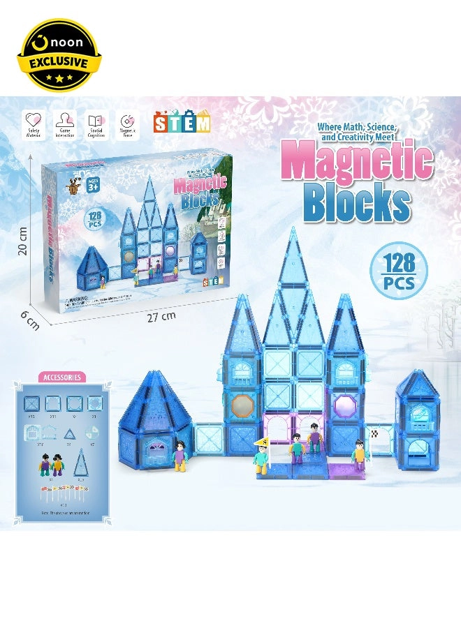 Magni Mates Magnetic Blocks Set - 128 pcs Castle