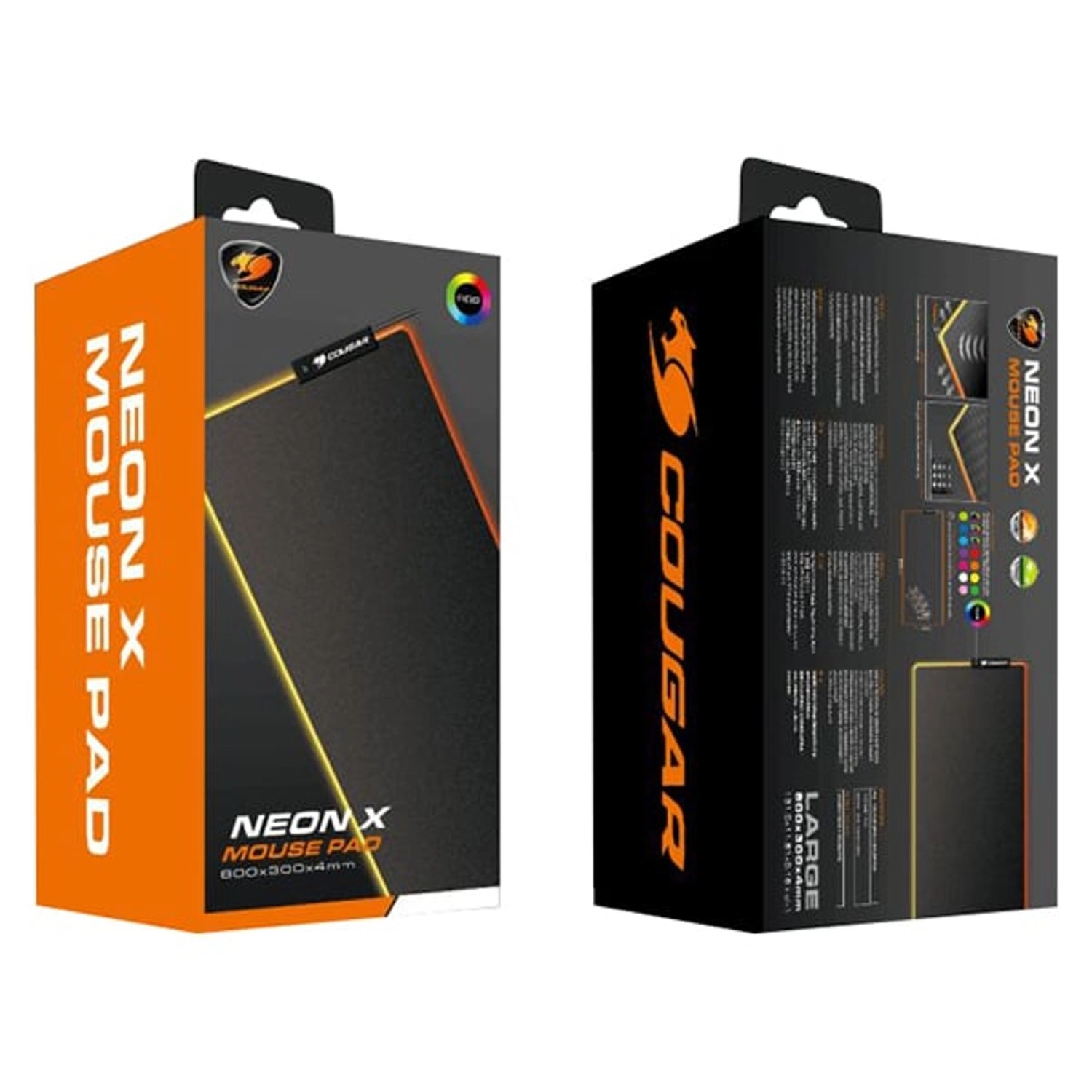 Neon X Large Cloth Gaming Mouse Pad - 80x30 cm