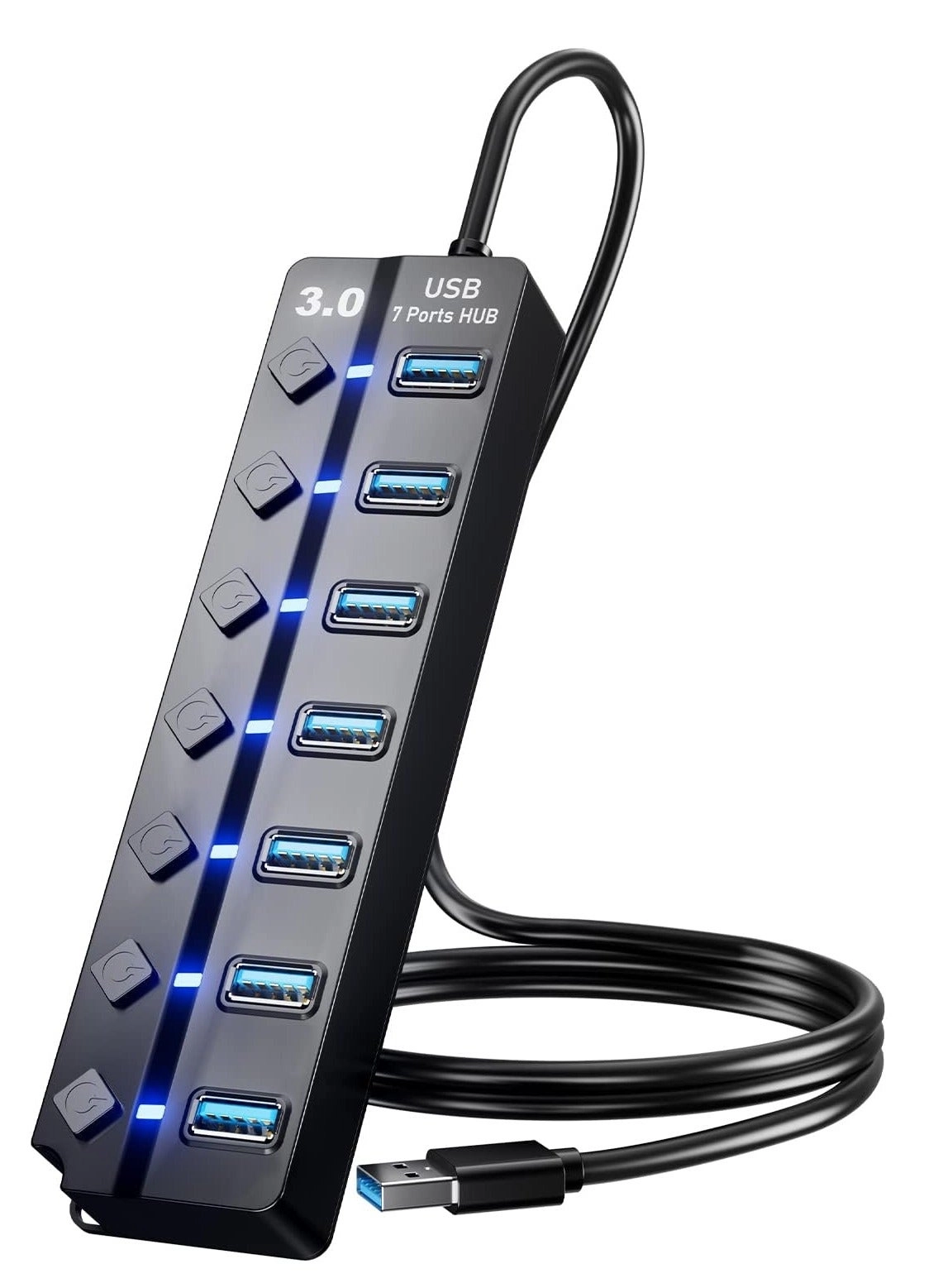 GE USB Data Hub Splitter - 7-Port USB 3.0