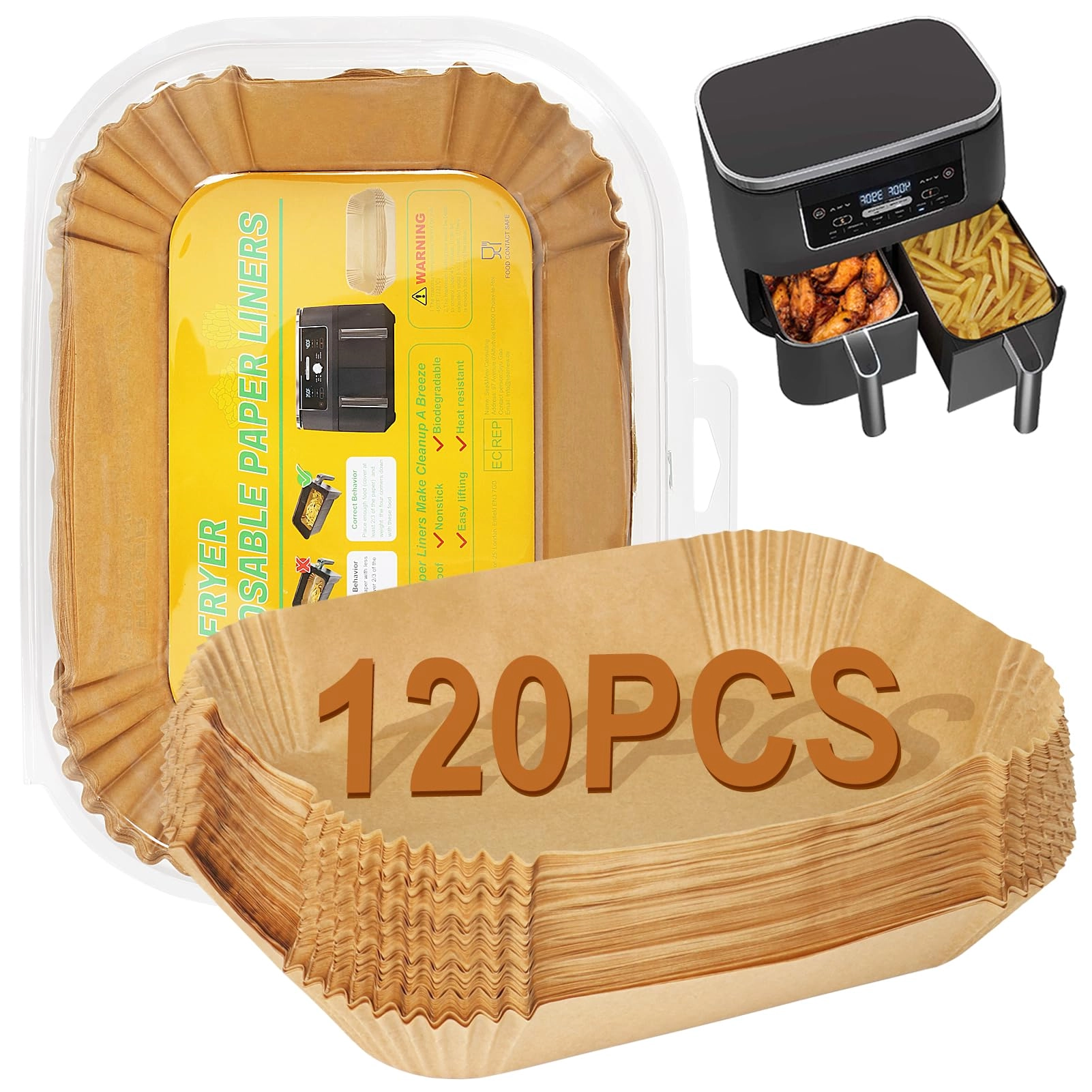 YQL Air Fryer Liners - Paper 120pcs