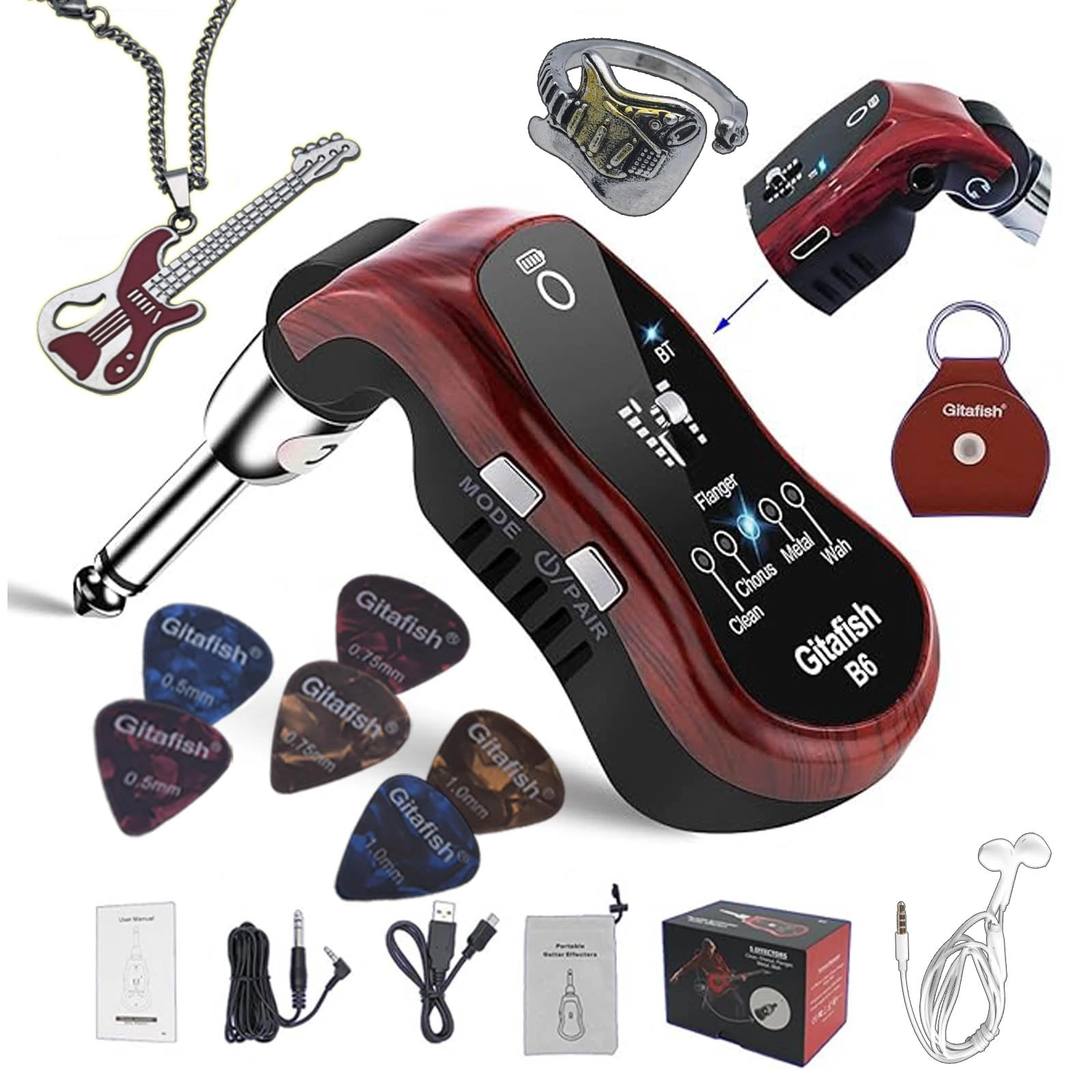 Gitafish B6 - Mini Bass Amp Bluetooth Headphone Amp