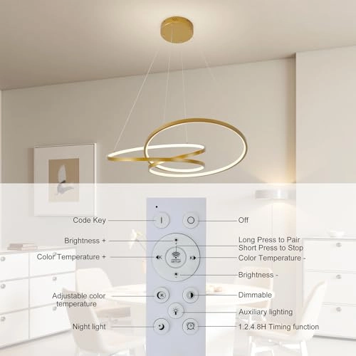 Modern LED Chandelier - 59 inches/150cm 15.7 inches/40cm