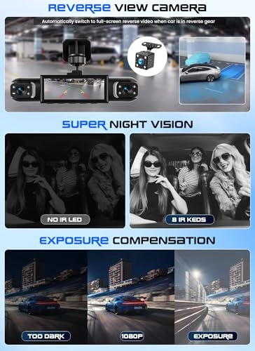 4-Channel Dash Cam - 1080P 30FPS