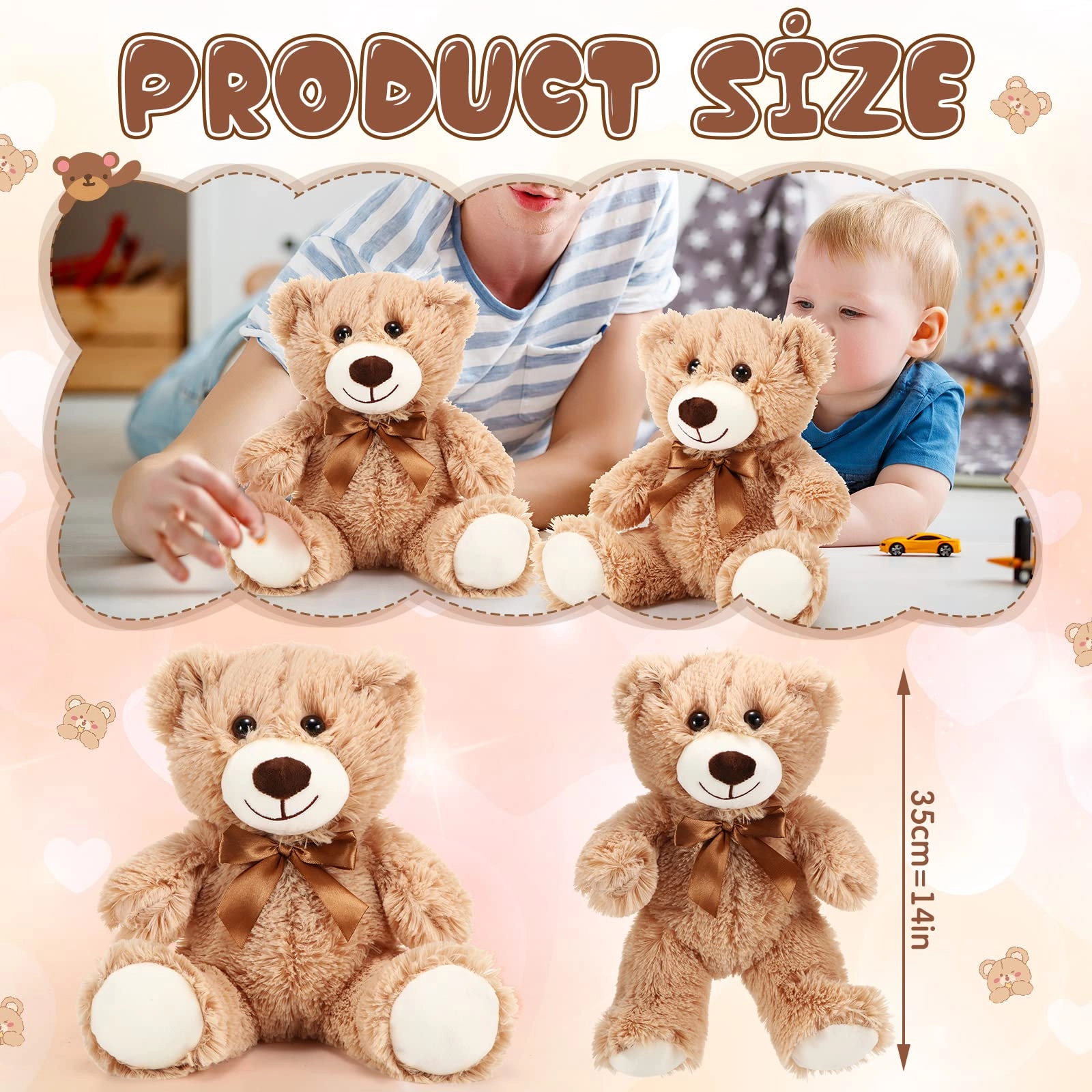 Teddy Bears - 10 Pcs 12 Inch