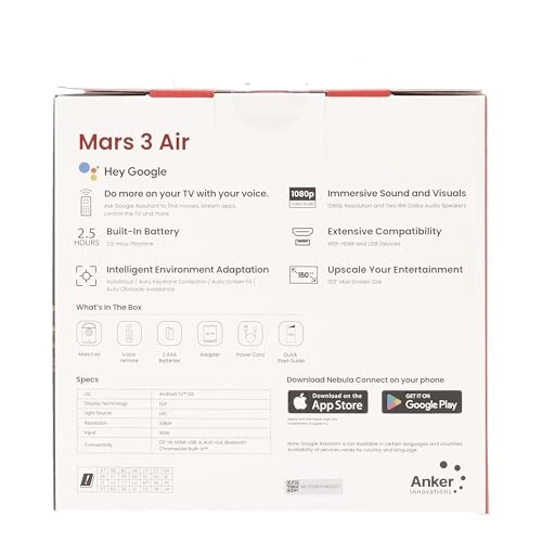 Mars 3 Air D2325 400 ANSI-Lumen
