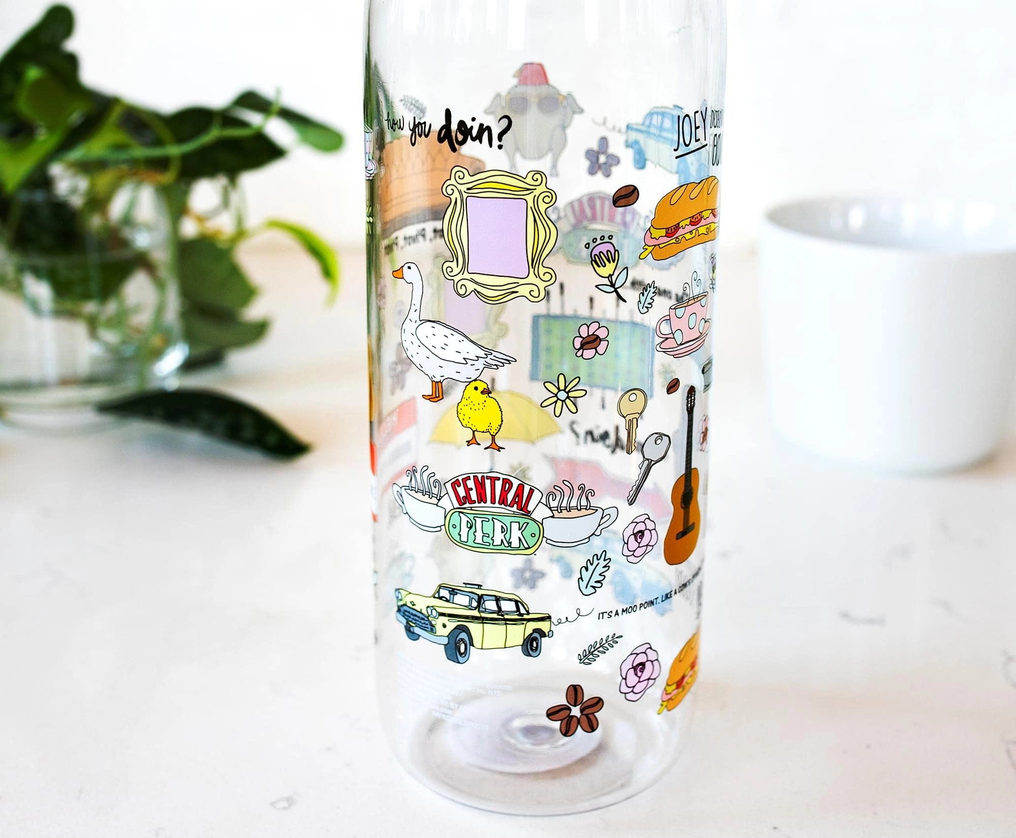 Friends Water Bottle Screw Top Lid Tritan