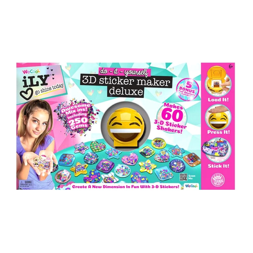 WeCool Ily Diy 3D Sticker Maker - Deluxe 65 Stickers