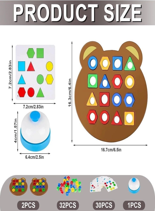 Geometric Shape and Color Matching Puzzle Board Game with Bell - 3+ Years