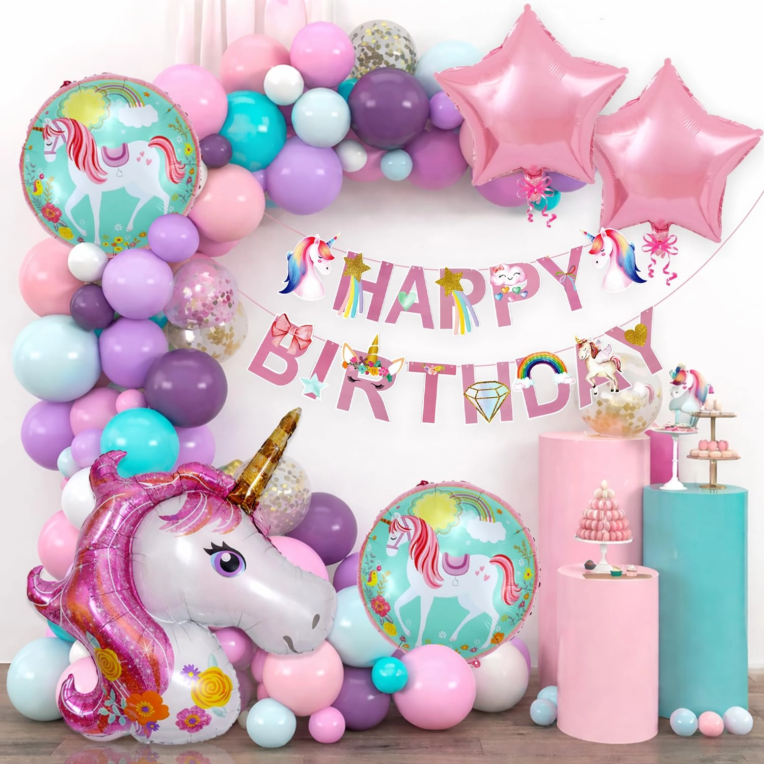 rozi decoration Balloons Garland Decorations Kit - 57 piece(s) Birthday