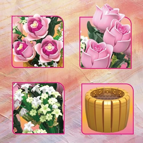 Eternal Pink Rose - 1056pcs
