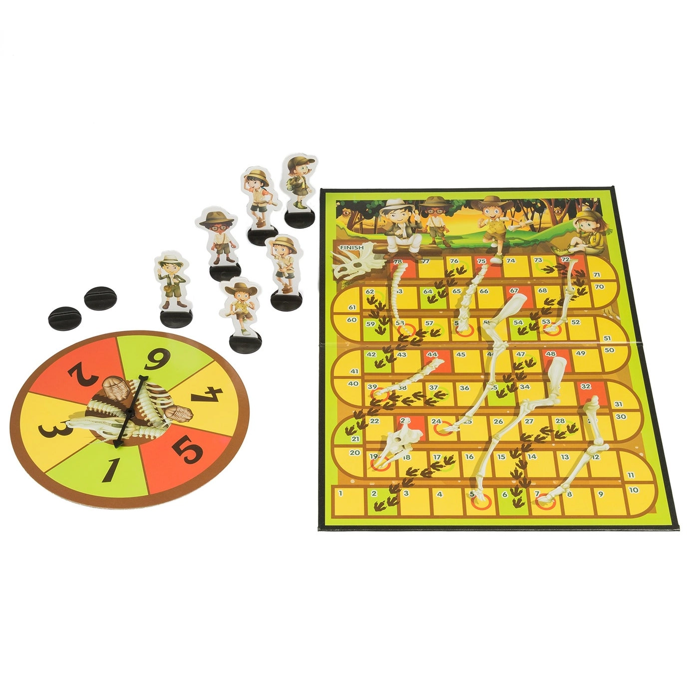 Dinosaur Snakes and Ladders Preschool Game - Ages 3 and up