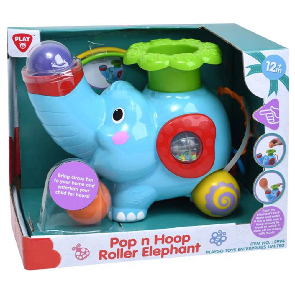 Pop N Hoop Roller Elephant - 12 months