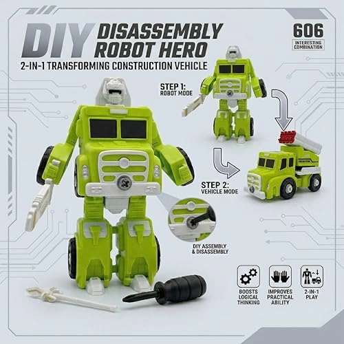606 Diy Disassembly Robot Hero - 2-in-1 Teal