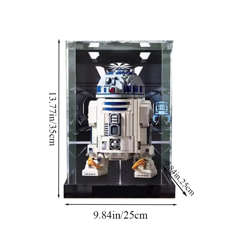 Clear Acrylic Display Case - fits 75308 Black Bottom