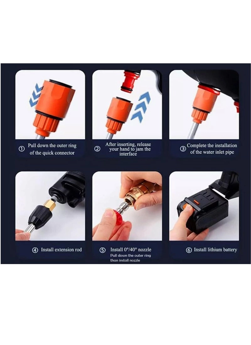 Cordless Portable Washer - 48V 200W 30Bar