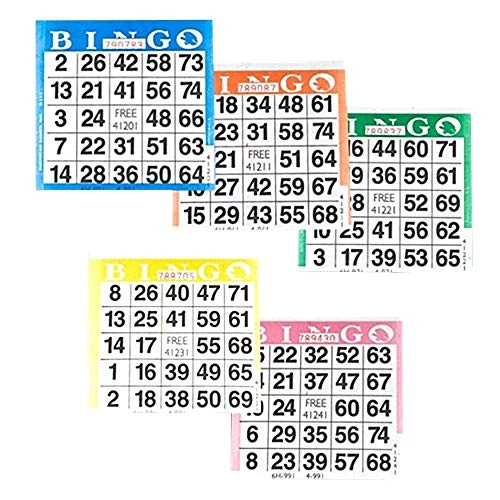 1 on (Single) Bingo Paper Cards - 500 Cards per Pack
