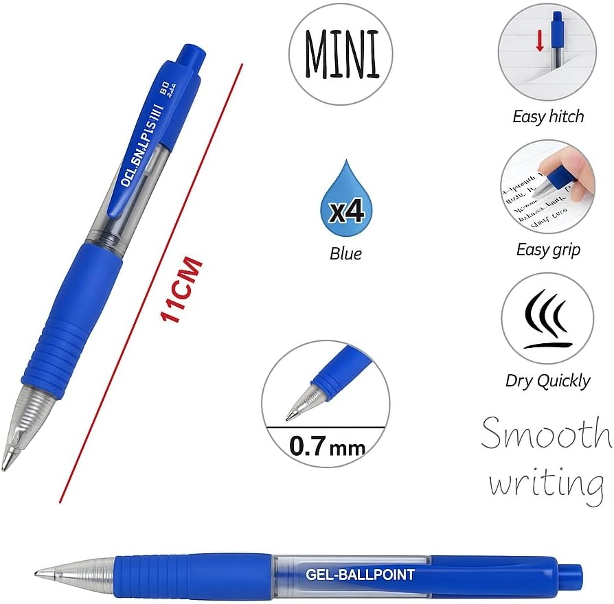 Ink Gel Pen Set - 4 Pack 0.7 mm