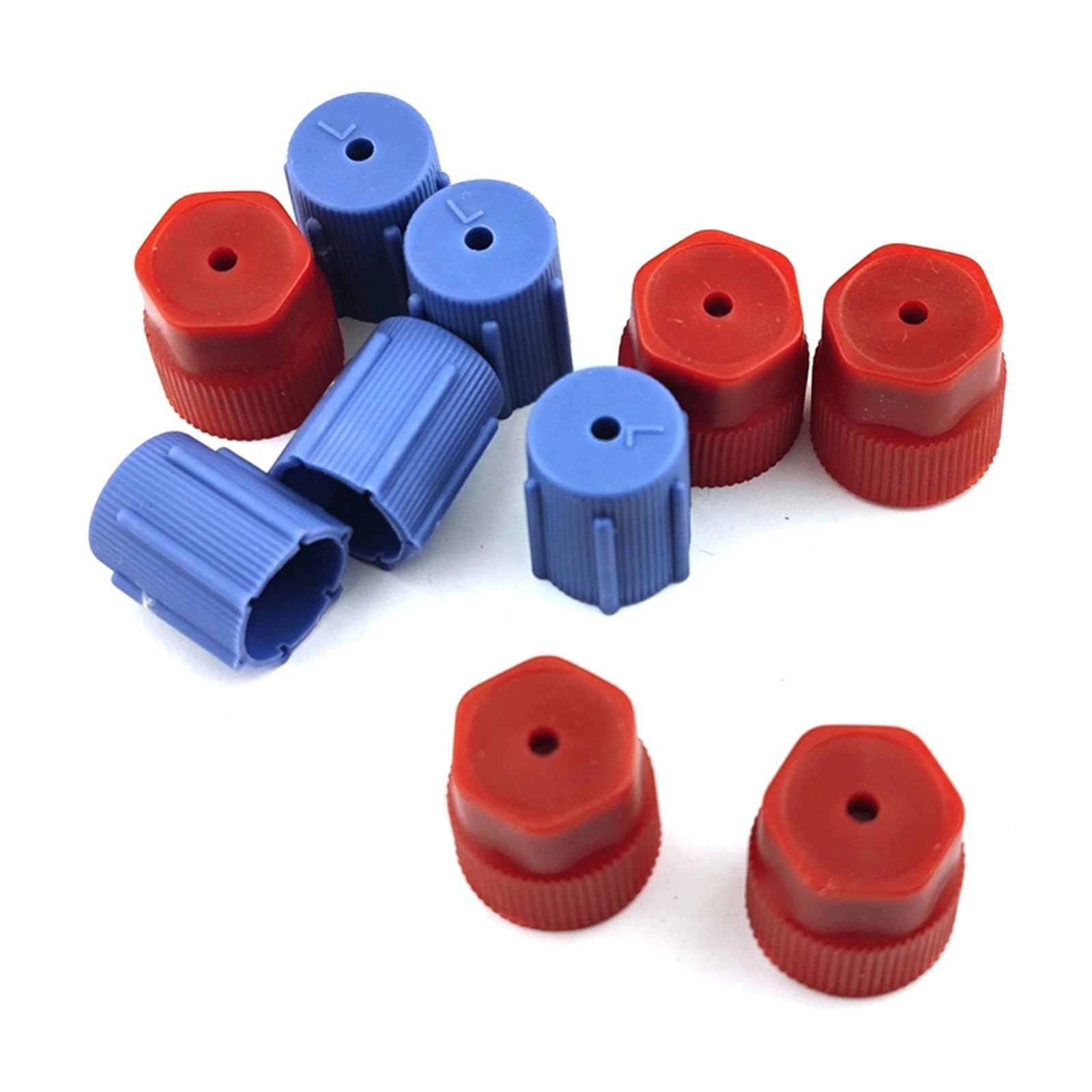ZhangyiHot R134a Air Conditioning Charging Port Caps - 10 Pcs 13mm and 16mm High and Low Side