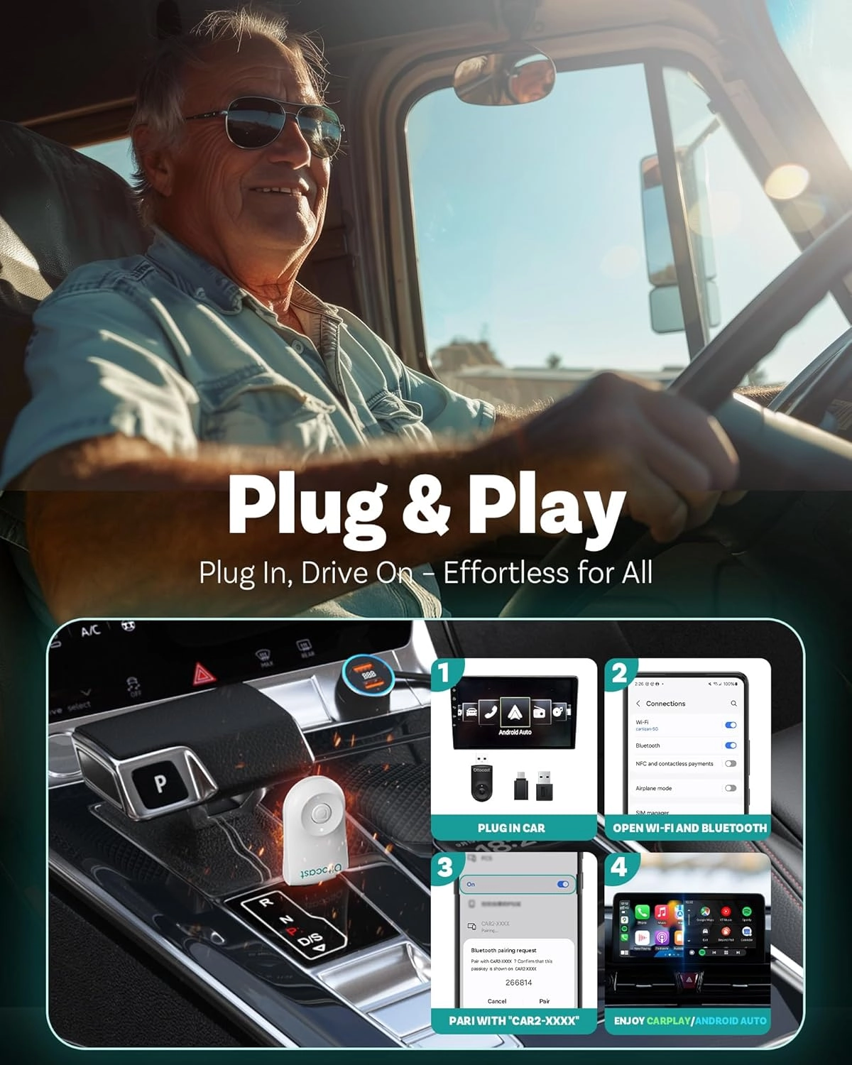 Mini 2025 - Wireless CarPlay Android Auto USB