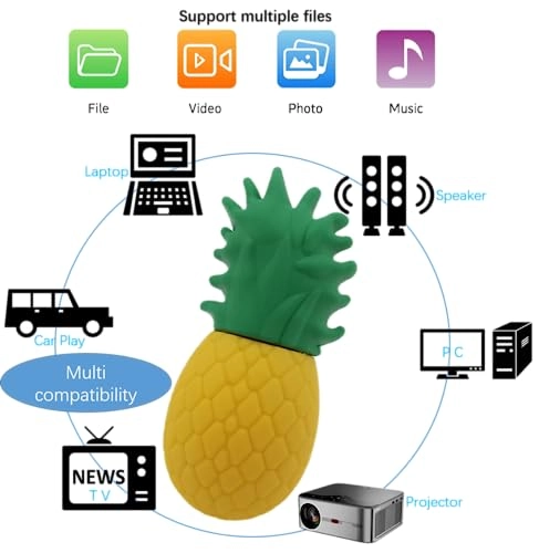 Cartoon Lovely Pineapple USB Flash Drive 128GB