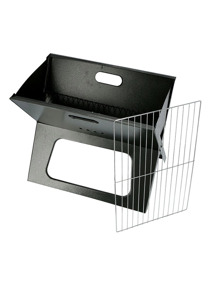 Foldable Barbeque Charcoal Grill - Black 48 x 31 x 39centimeter