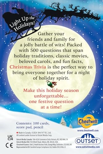 Christmas Trivia Game - 500 Christmas Themed Quiz Questions