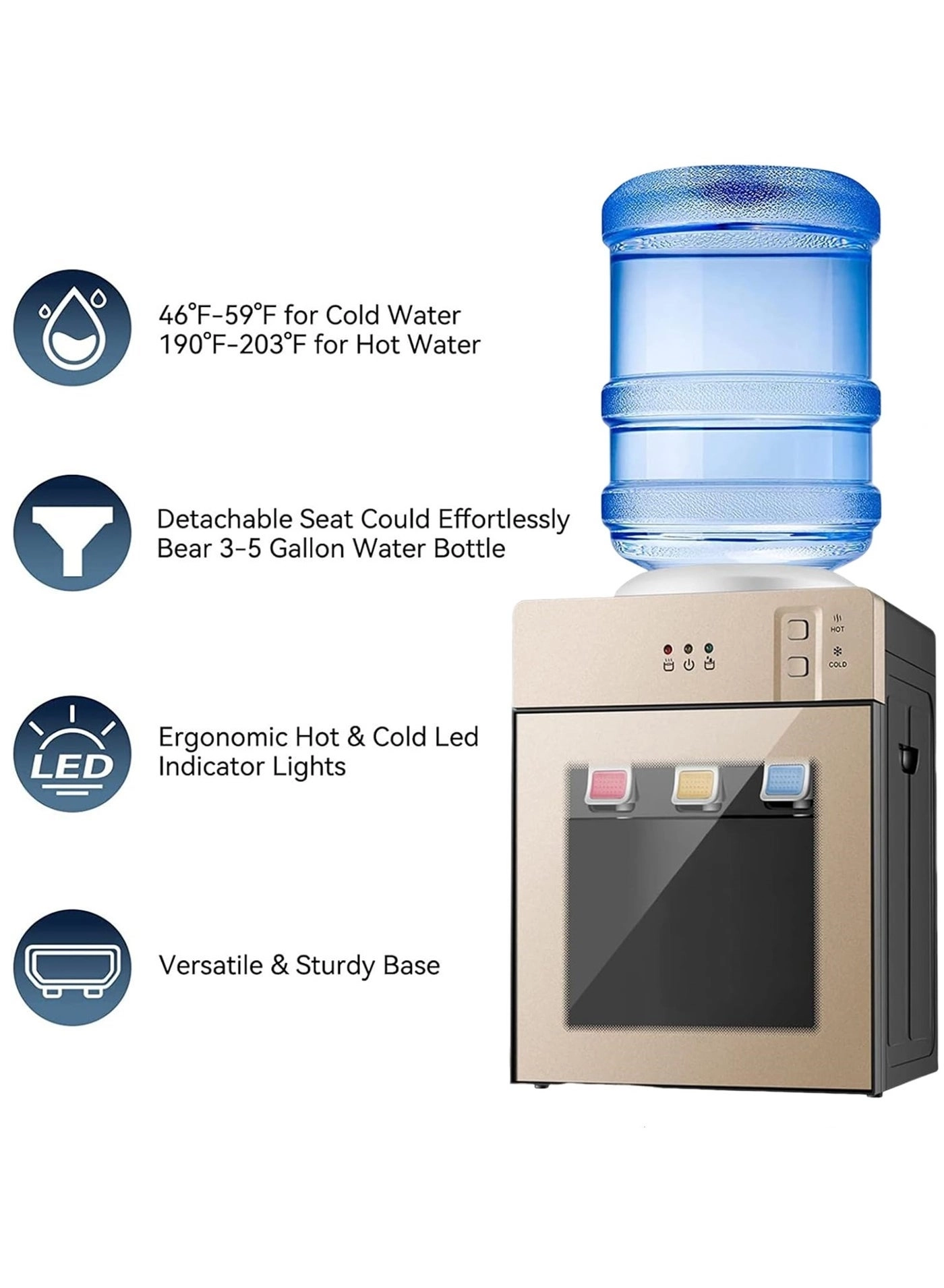 Countertop Water Dispenser - 3 Or 5 Gallon