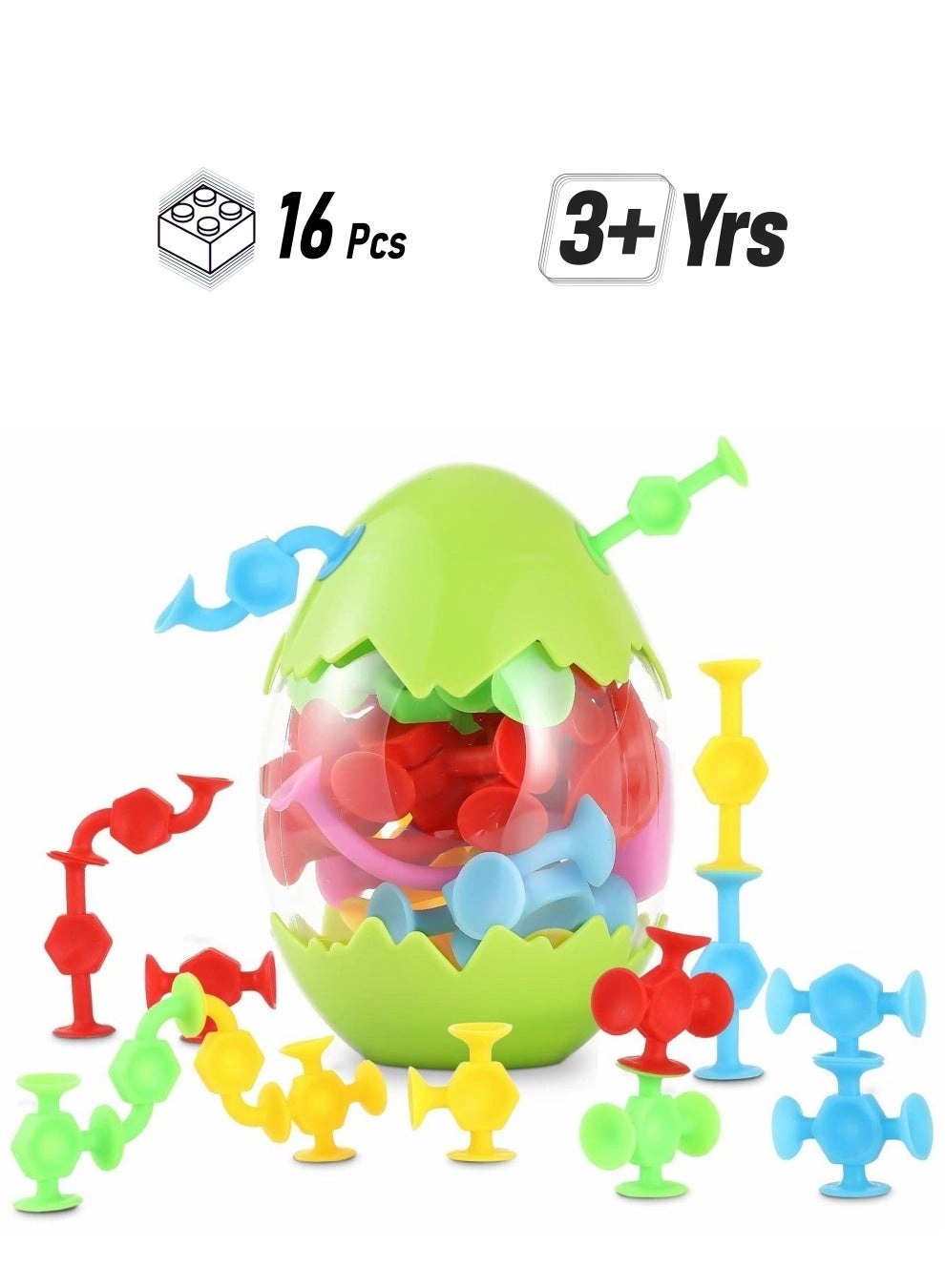 Generic Suction Toys Bath Toy Set - 16 Pcs Silicone