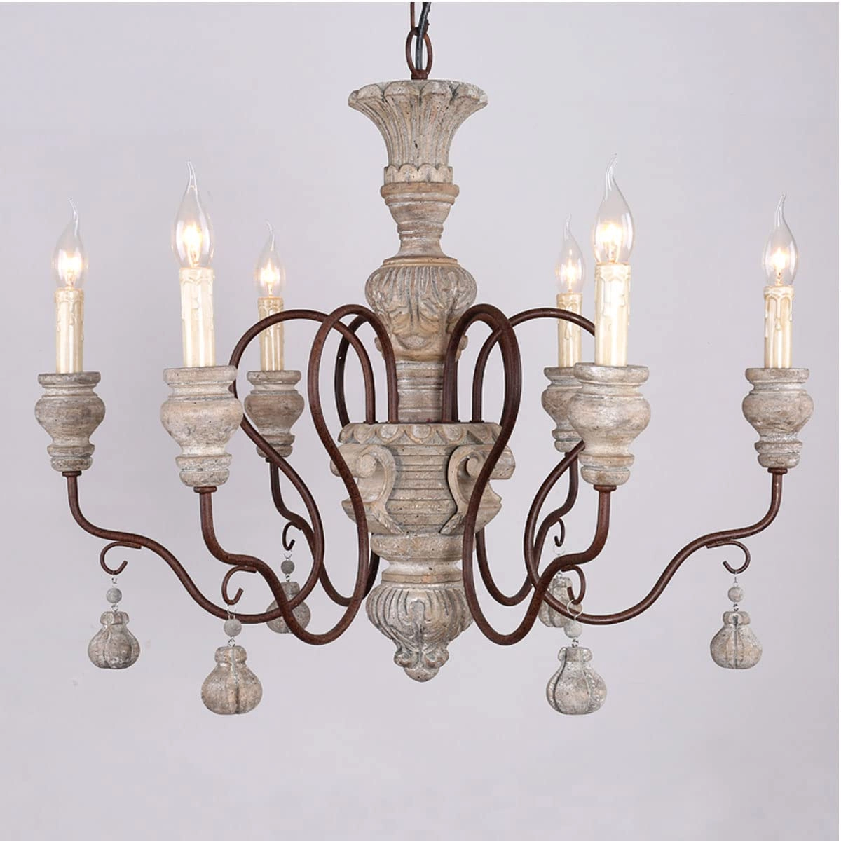 American vintage candle chandelier - 3000K