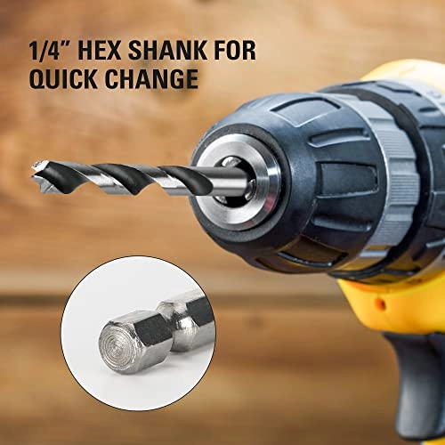 Wood Drilling Kit - 11 Spade and Brad Point Bits