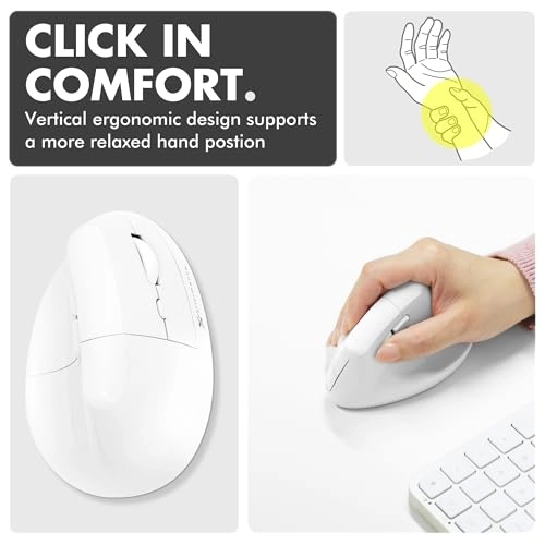 Vertical Ergonomic Mouse - 2.4G wireless receiver Bluetooth