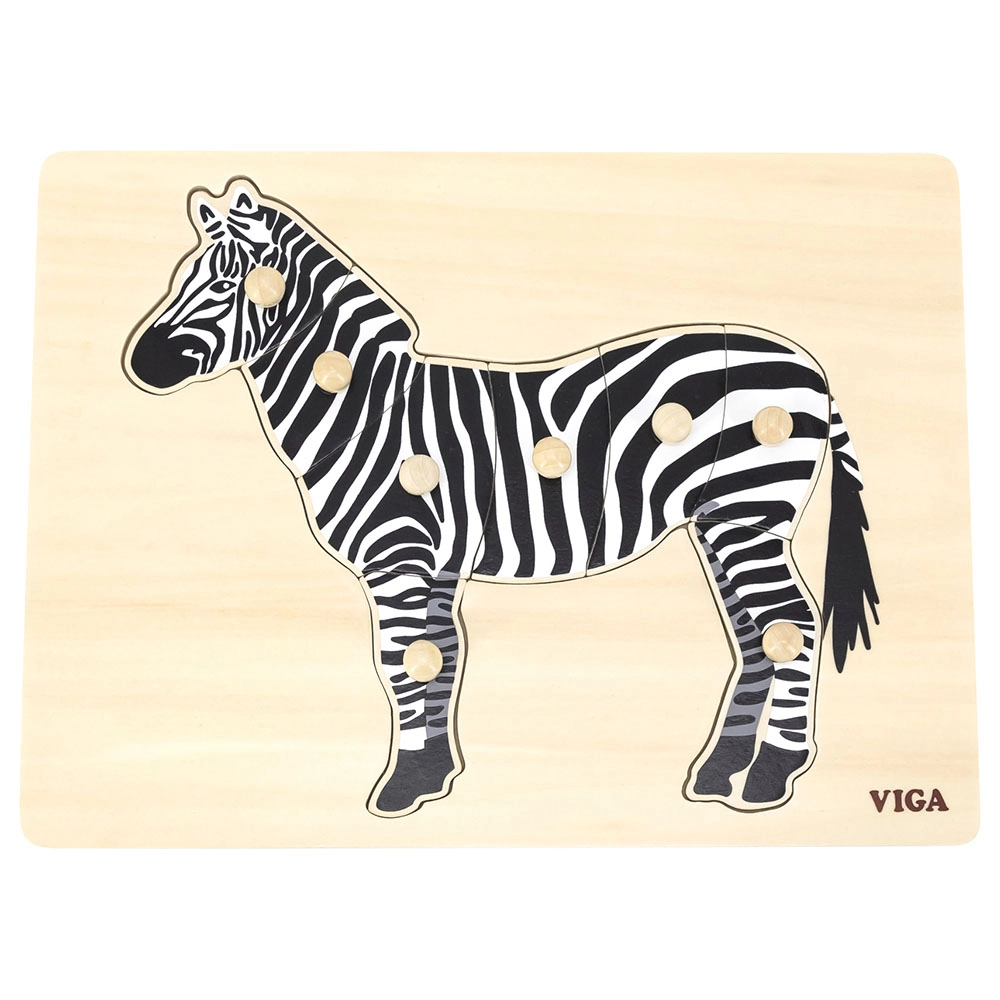 VIGA Puzzle Zebra - 3+ 7 and 8 pieces