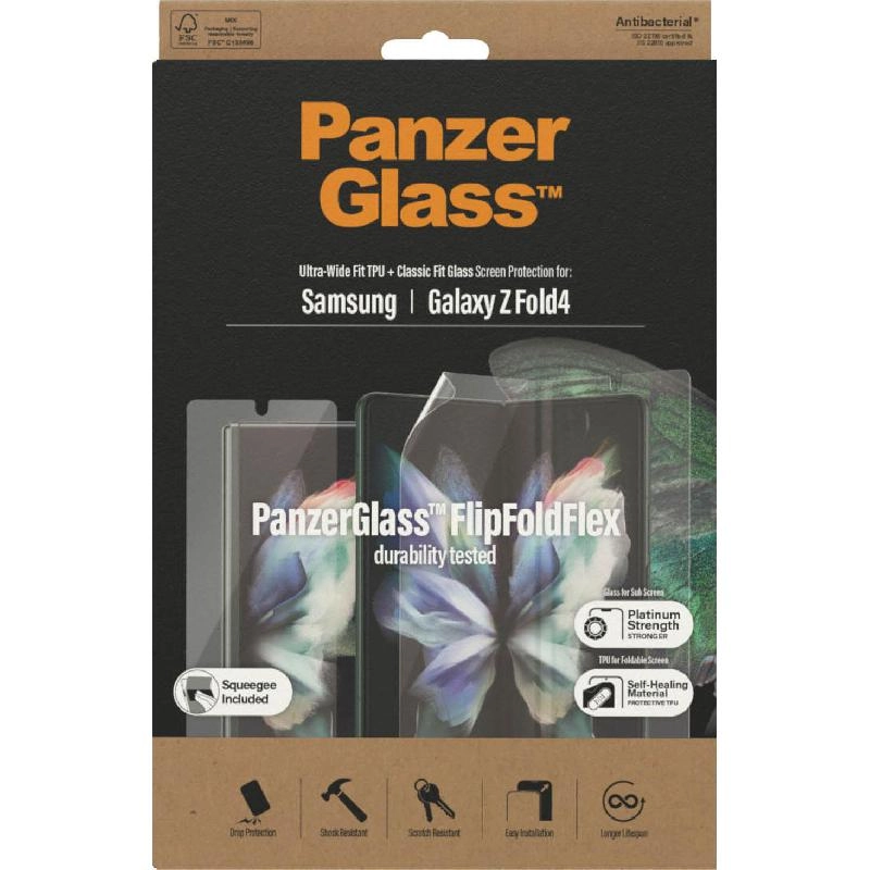 PanzerGlass Flip Fold Flex - Tempered Glass Case Friendly for Samsung Galaxy Z Fold5/Z Fold4