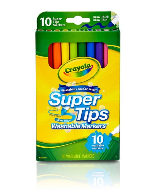 COLOR LAND CHILDRENS TOYS CENTER LLC Super Tips Markers - Washable Pack of 10