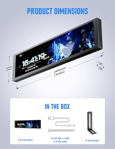 D92K - 9.2 Inches 1920X462 Pixels