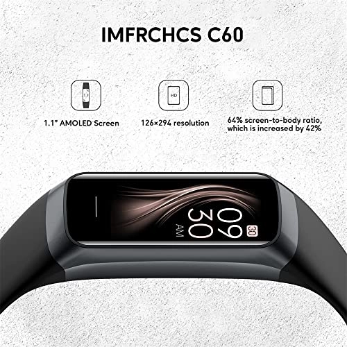 C60 - 1.1" AMOLED 24/7 Heart Rate 3ATM