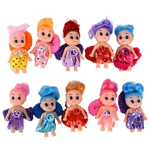 Mini Doll - 24pcs PVC+cloth with decorative ring Ages 3+