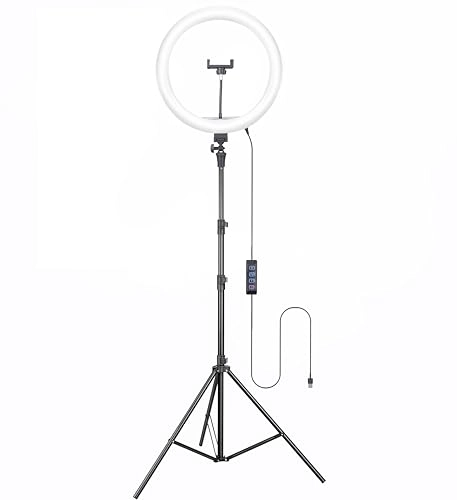 Professional LED Ring Light - 15W Dimmable 2 Color Modes