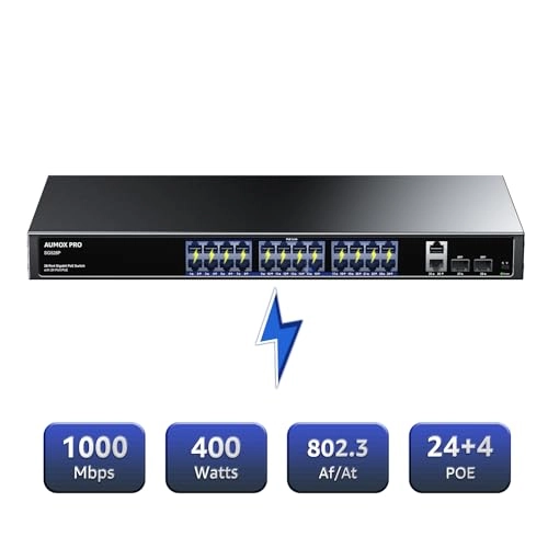 28 Port| 24 PoE+2 Uplink+2 SFP 400W 28-Ports
