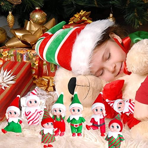 Elf Doll - Pack of 2 11 cm Candy stripe skirt