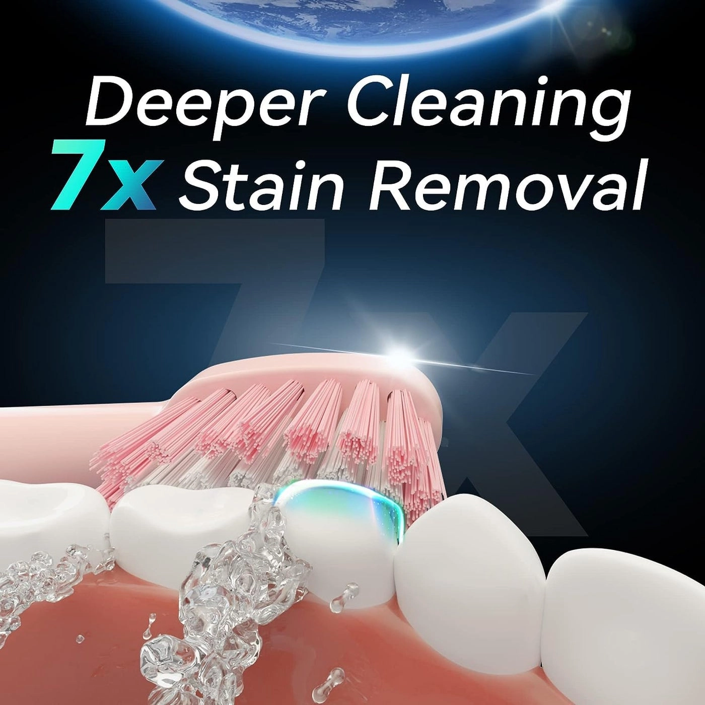 Sonic Electric Toothbrush - Rechargeable 4 Brush Heads 6 Modes